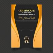 Editable Portrait Certificate of Appreciation Template