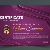 Elegance Horizontal Certificate With Vector Illustration