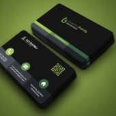 Elegant Green Dark Business Card Template Design