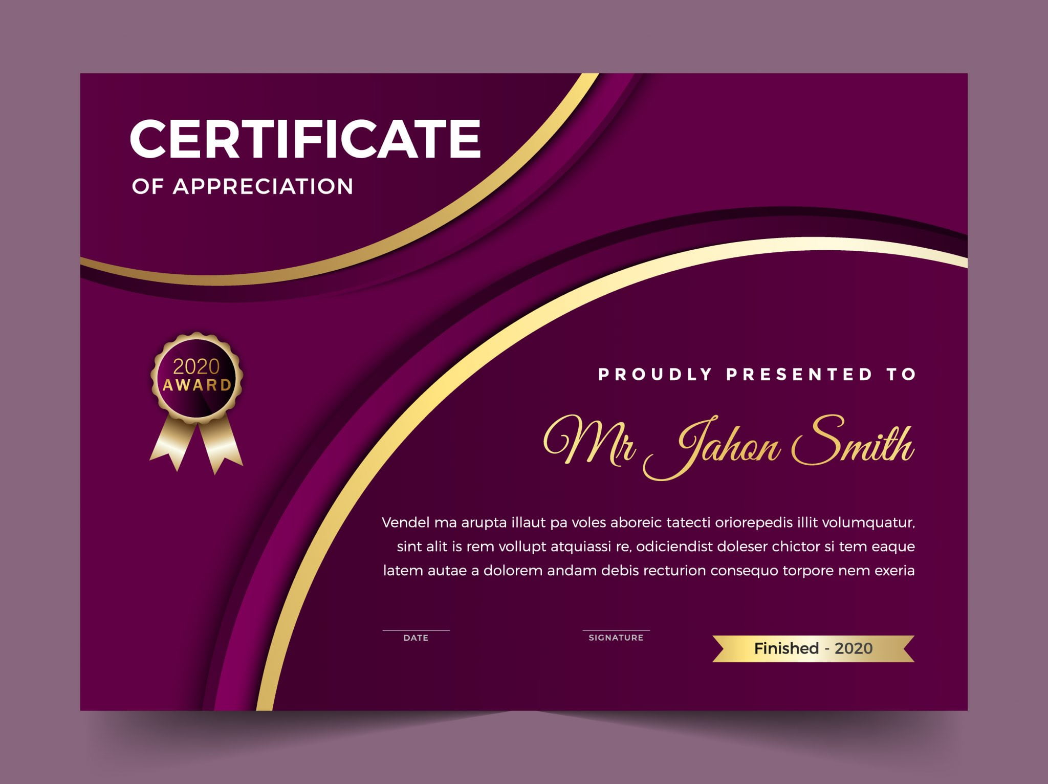 Shades Of Purple Free Certificate Templates Certificate Templates - Riset