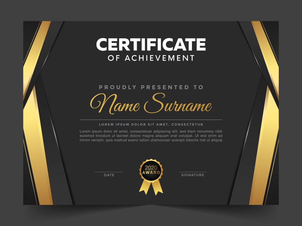 Elegant Certificate Template Concept GraphicsFamily