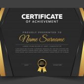 Elegant certificate template concept