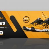 Facebook Shoes Sale Timeline Cover Banner Free PSD