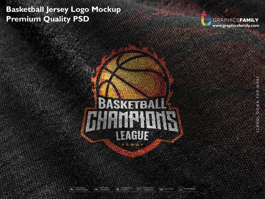 Basketball Jersey Logo Mockup Premium Quality PSD ...