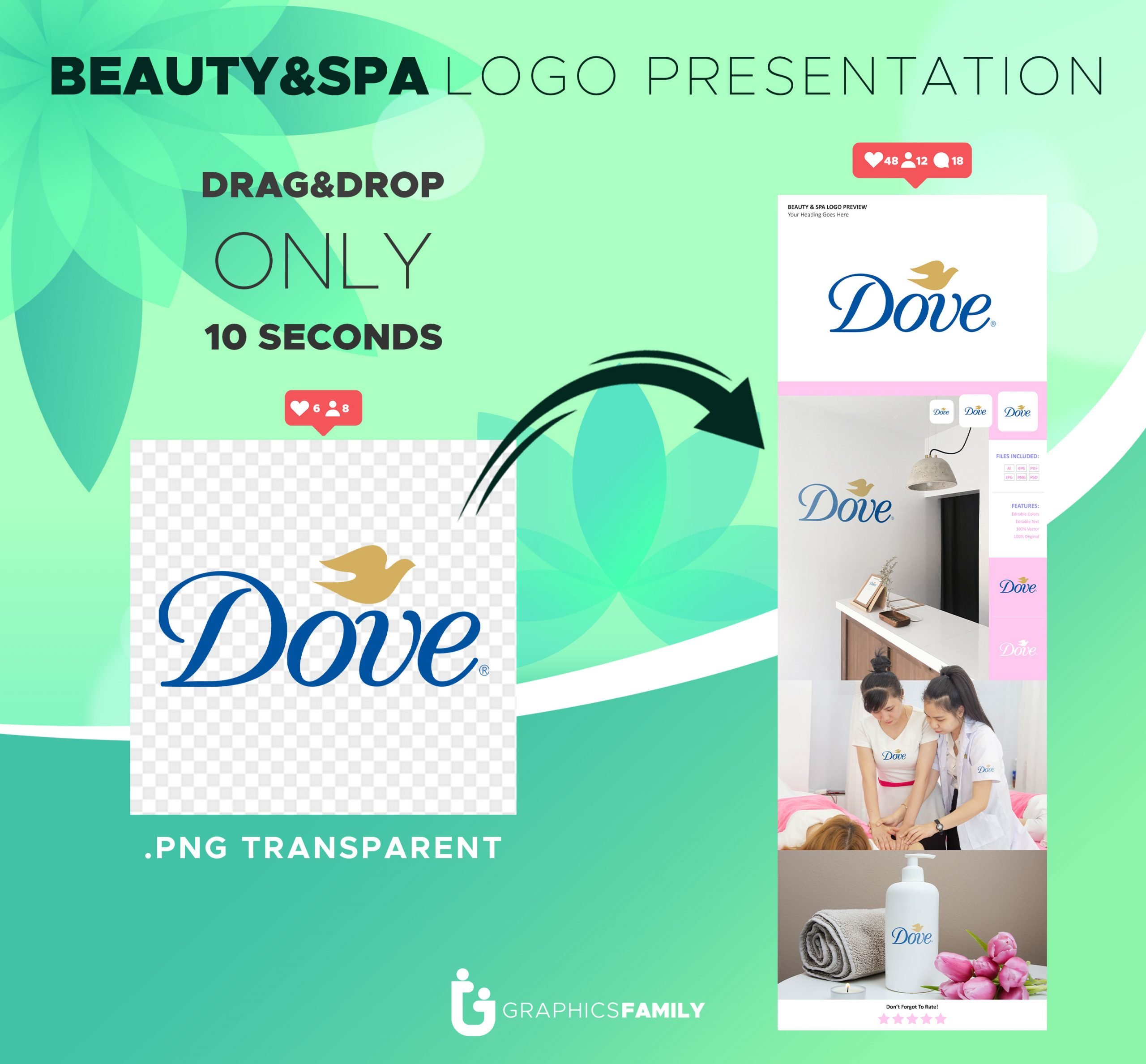 Download Beauty Spa Logo Presentation Mockup Graphicsfamily