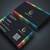 Free Business Card Design with Color Gradient