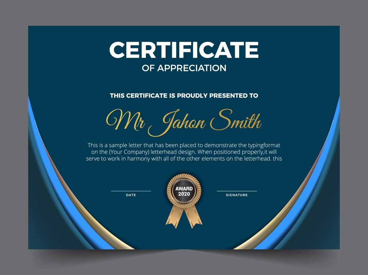 🤵🏿 ✌️ Free Certificate Of Appreciation Award Template Intended For Mock Certificate Template