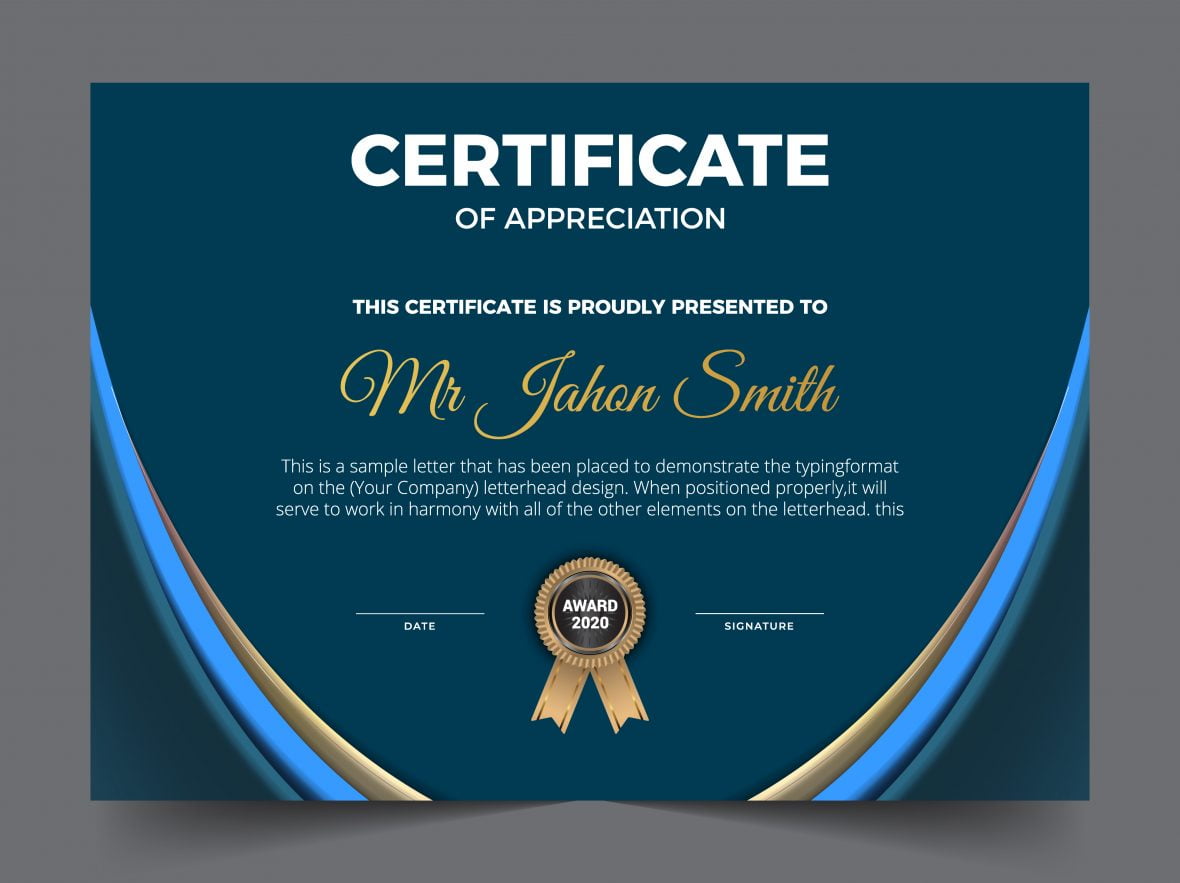 certificates of appreciation templates free