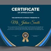 Free Certificate Of Appreciation Award Template