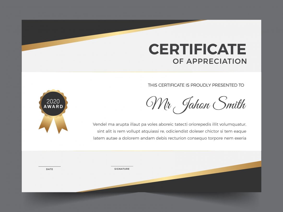 Free Certificate Template of Appreciation
