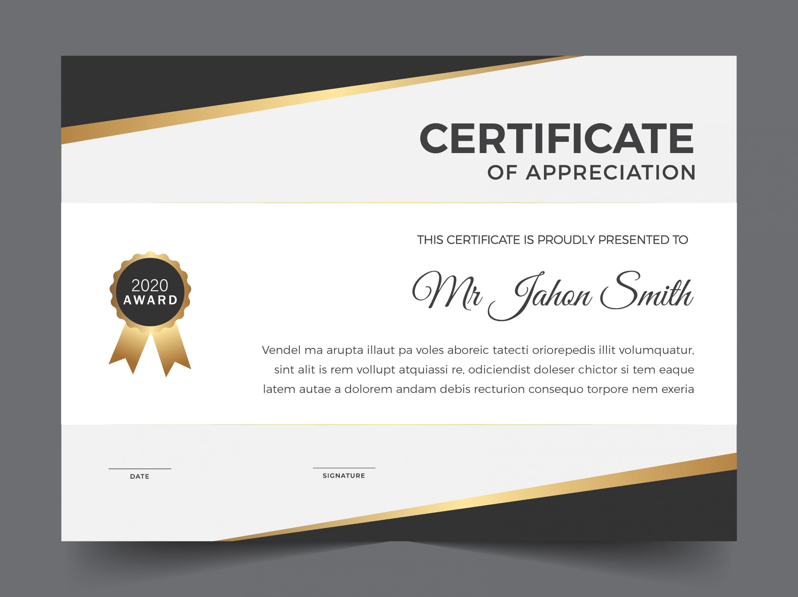 Authenticity Certificate Template – GraphicsFamily