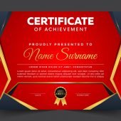 Free Certificate of achievement template