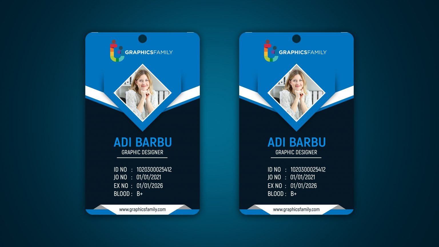 id card design template psd free download