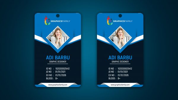 Free Corporate Id Card Design Template – GraphicsFamily