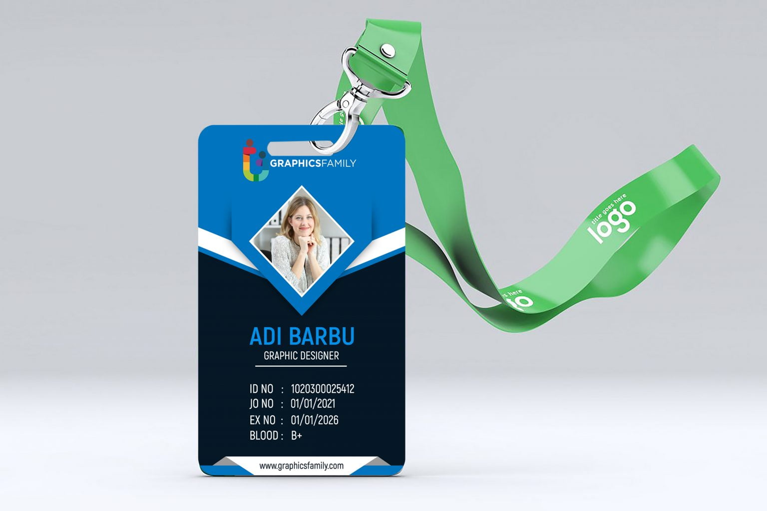 Free Corporate Id Card Design Template – GraphicsFamily