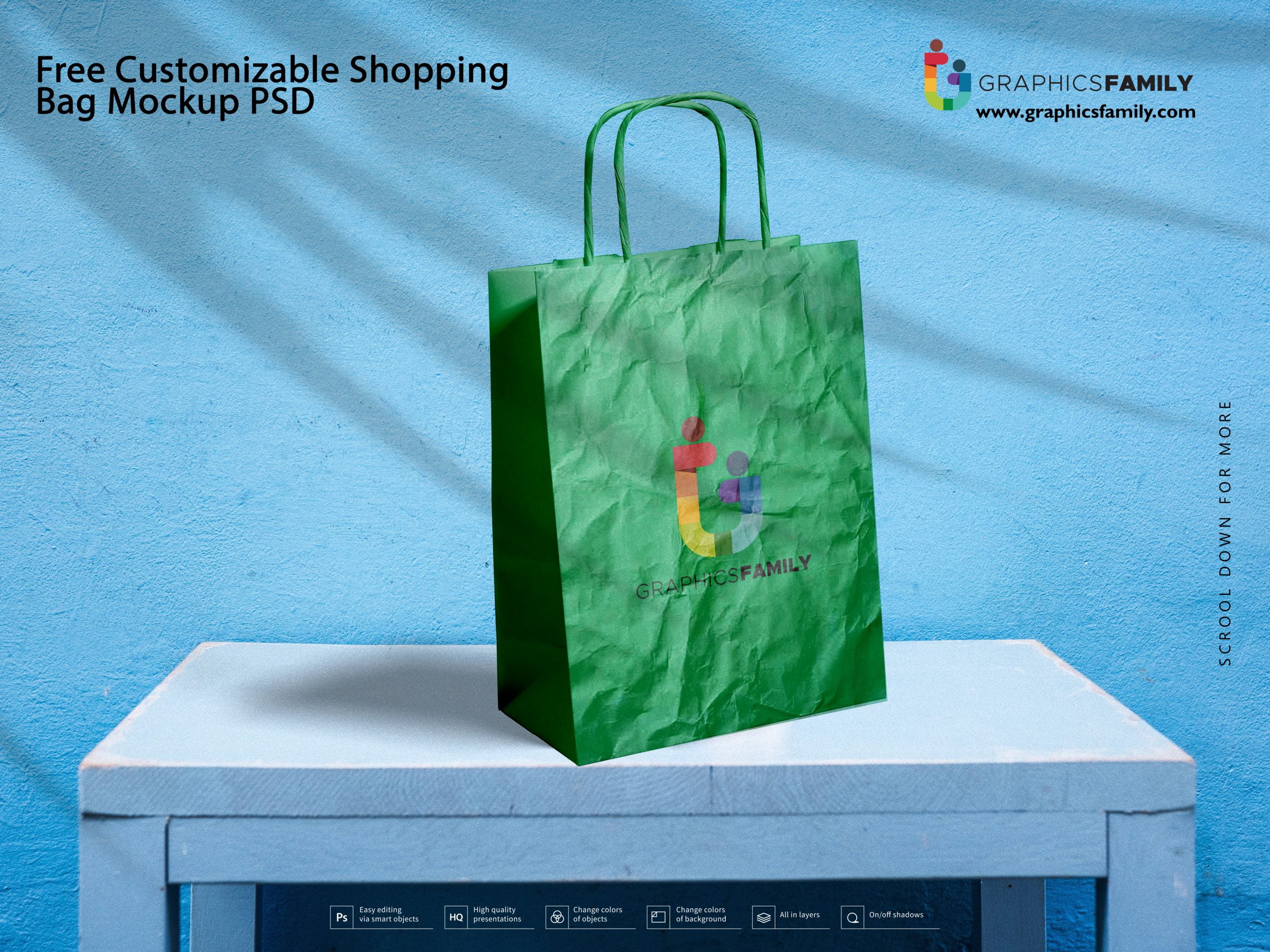 Download Free Customizable Shopping Bag Mockup Psd Graphicsfamily