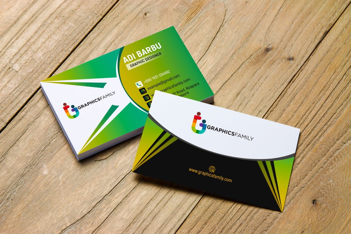 Green Elegant Corporate Card – GraphicsFamily