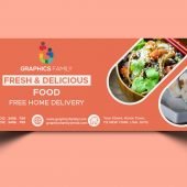 Free Food Delivery Facebook Cover Template