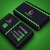 Free Green and Black Business Card Template