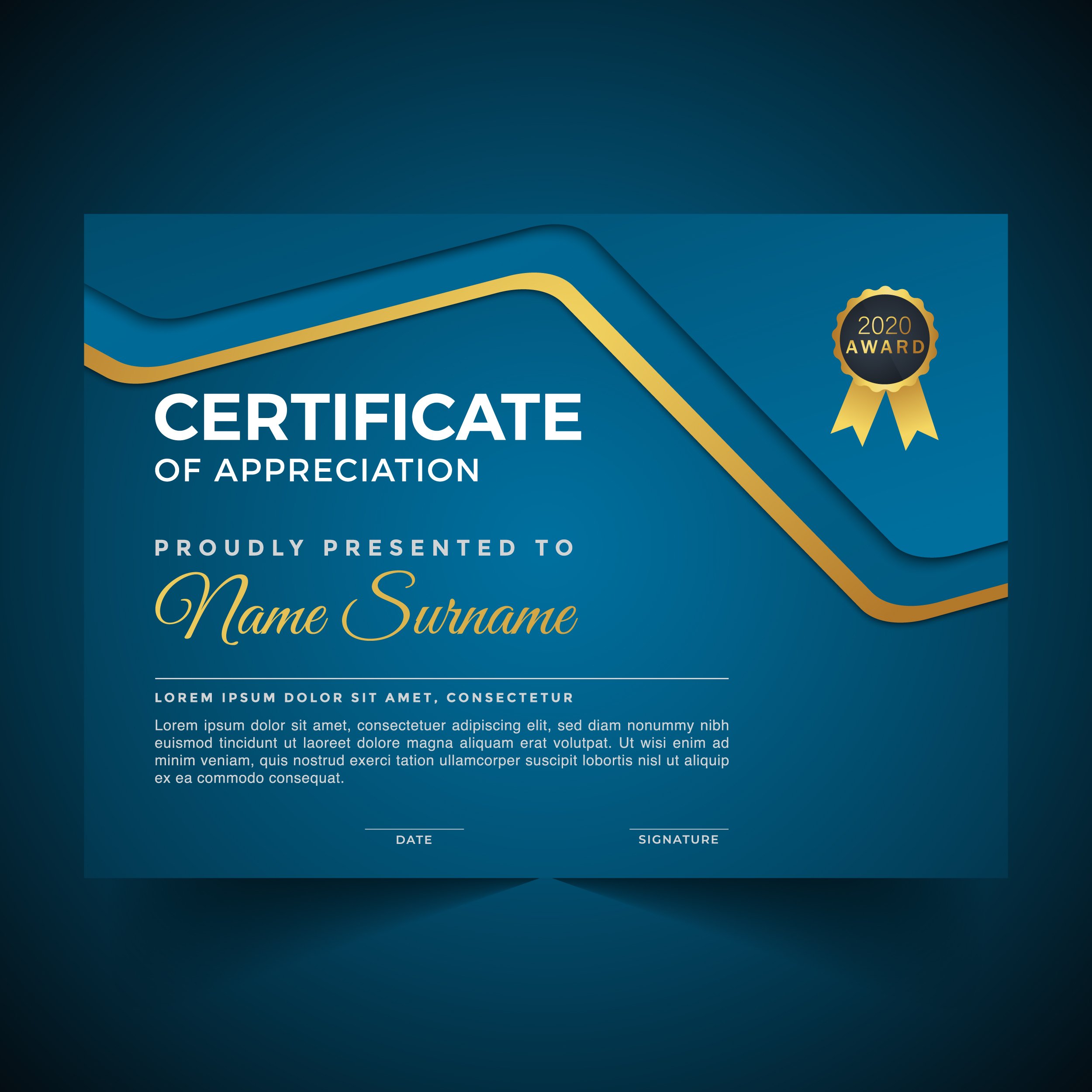 certificate design templates photoshop free download