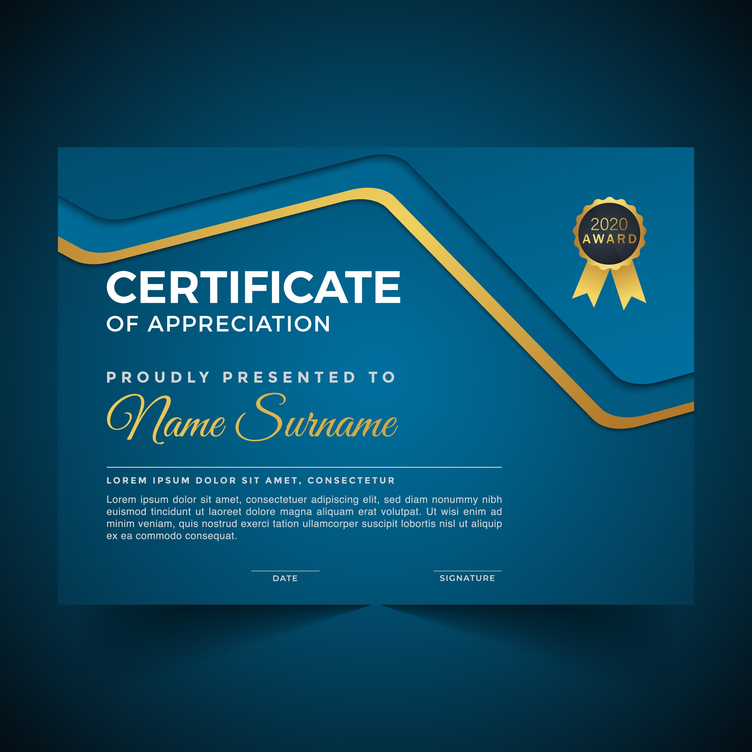 Free Photoshop Modern Certificate Design Graphicsfamily - Riset