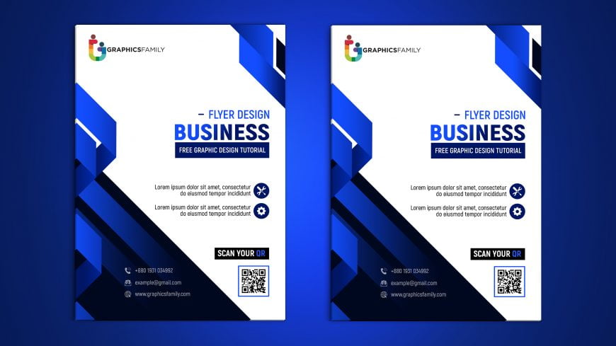 Free Modern Flyer Design Cover Template PSD