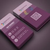 Free Modern Vertical Business Card Template