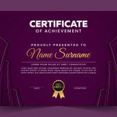 Free Modern Violet Certificate Template