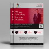 Free Photoshop Abstract Business Flyer with Photo Template