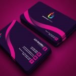 Free Pink Abstract Business Card Design