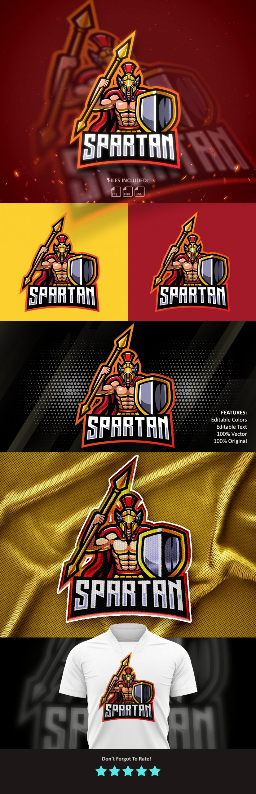 Golden Gaming Logo Esports Template