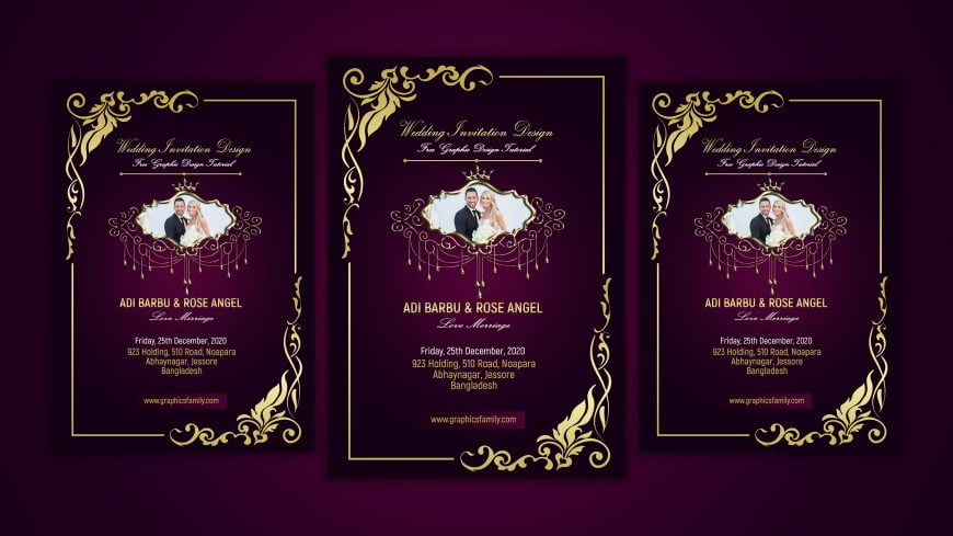 55+ Best Free Invitation PSD Templates To Download - GraphicsFamily