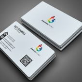 Free White Elegant Business Card Design