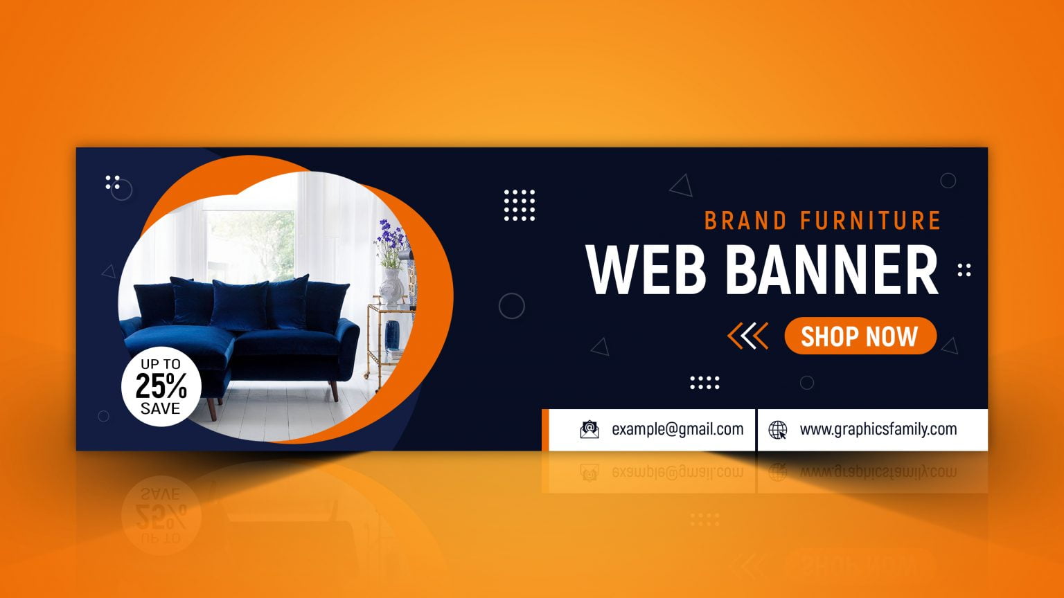 Furniture Business Web Banner Template Free PSD – GraphicsFamily