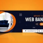 Furniture Business Web Banner Template Free PSD