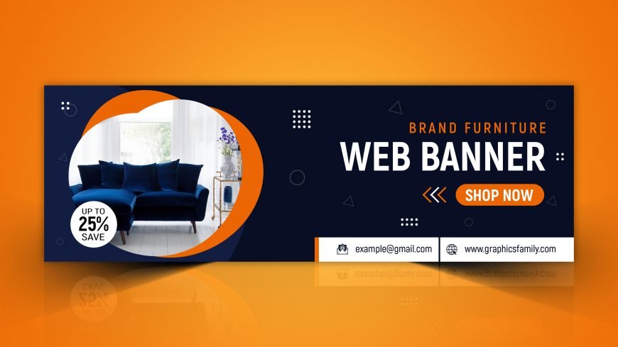 Furniture Business Web Banner Template Free PSD