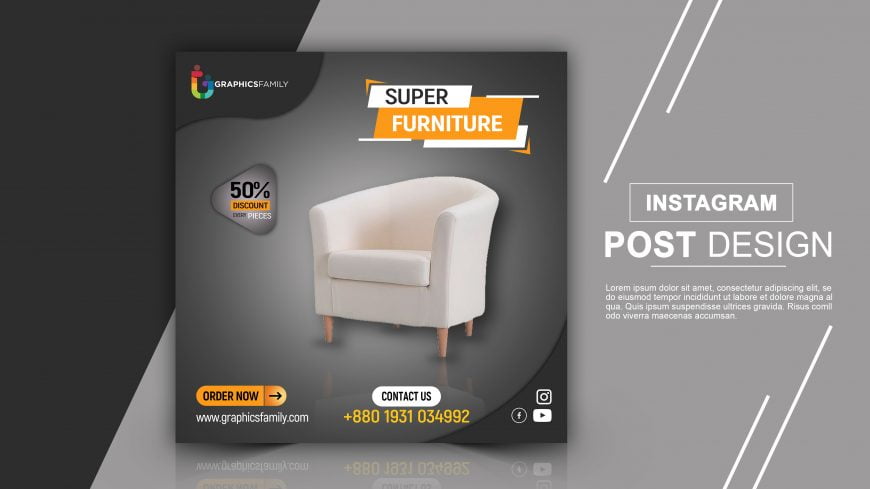 Furniture Store Instagram Post Design