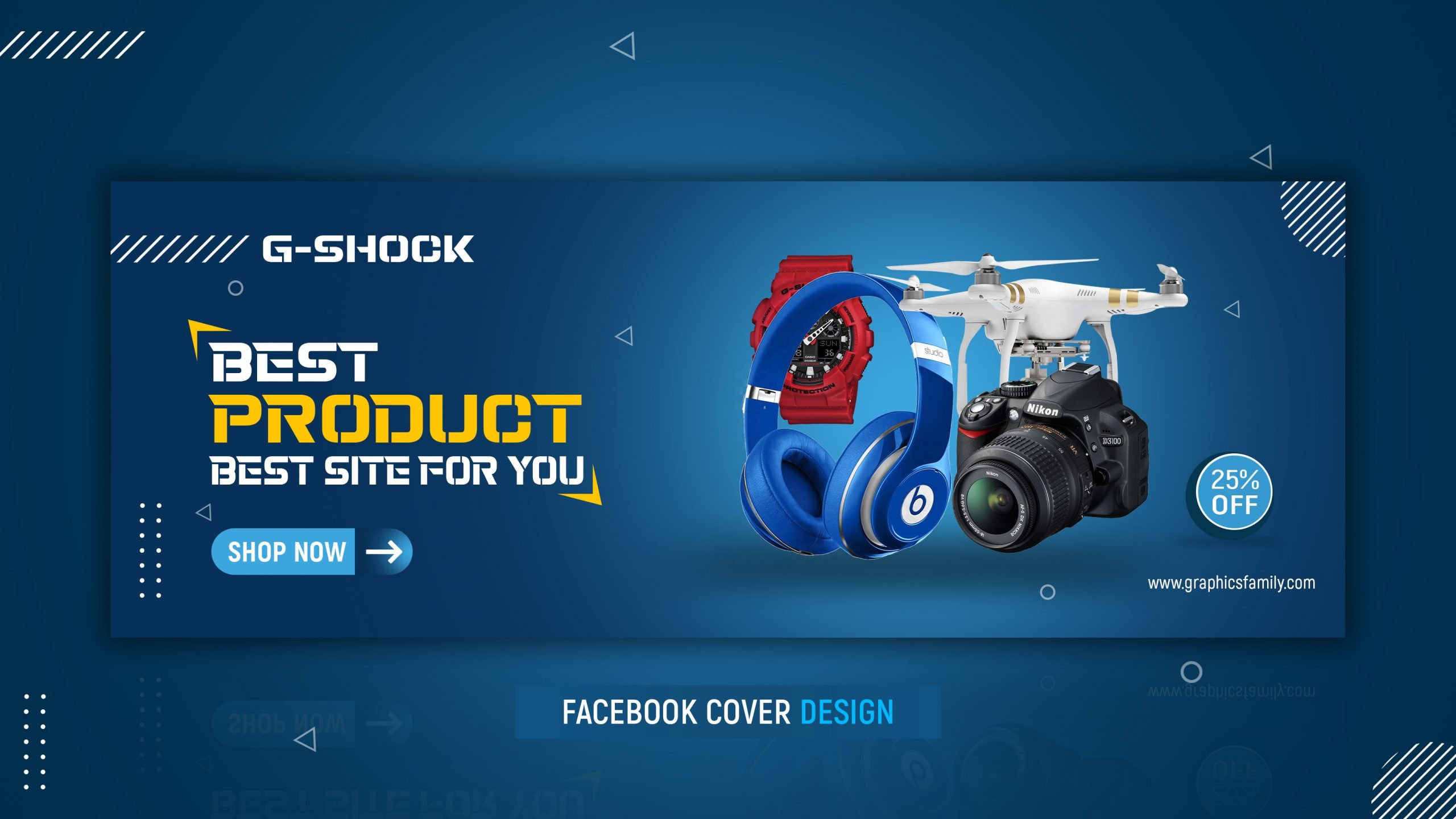 facebook cover template psd