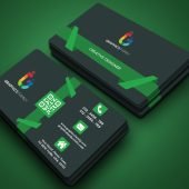 Green Abstract Modern Business Card Design