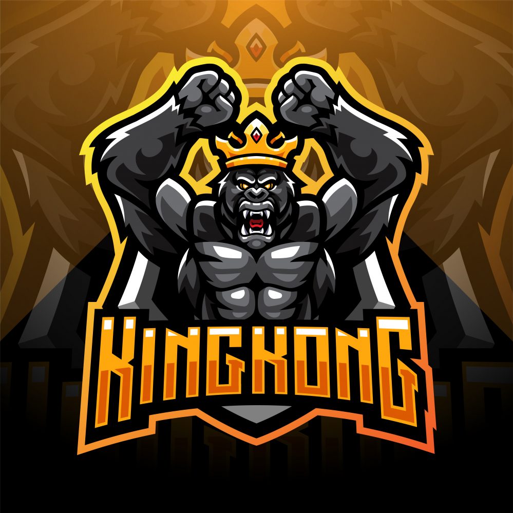 🐵 KingKong Esports Mascot Logo Template – GraphicsFamily