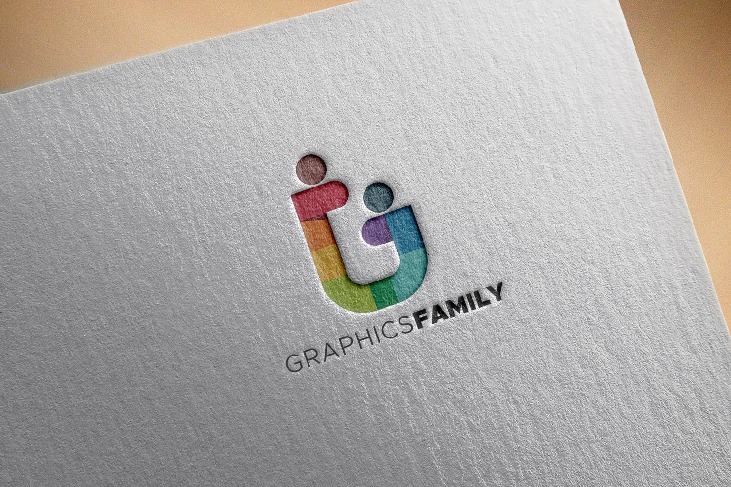 Logo Mock-up on Paper by GraphicsFamily