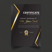 Luxury Dark Portrait Certificate