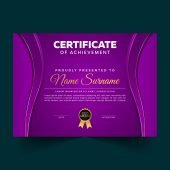 Luxury Violet Certificate Achievement Template