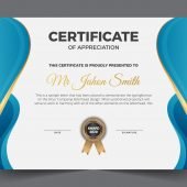 Modern certificate award template design vector illustration