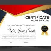 Modern certificate of achievement template