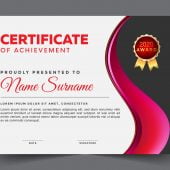 Modern certificate template with flat design