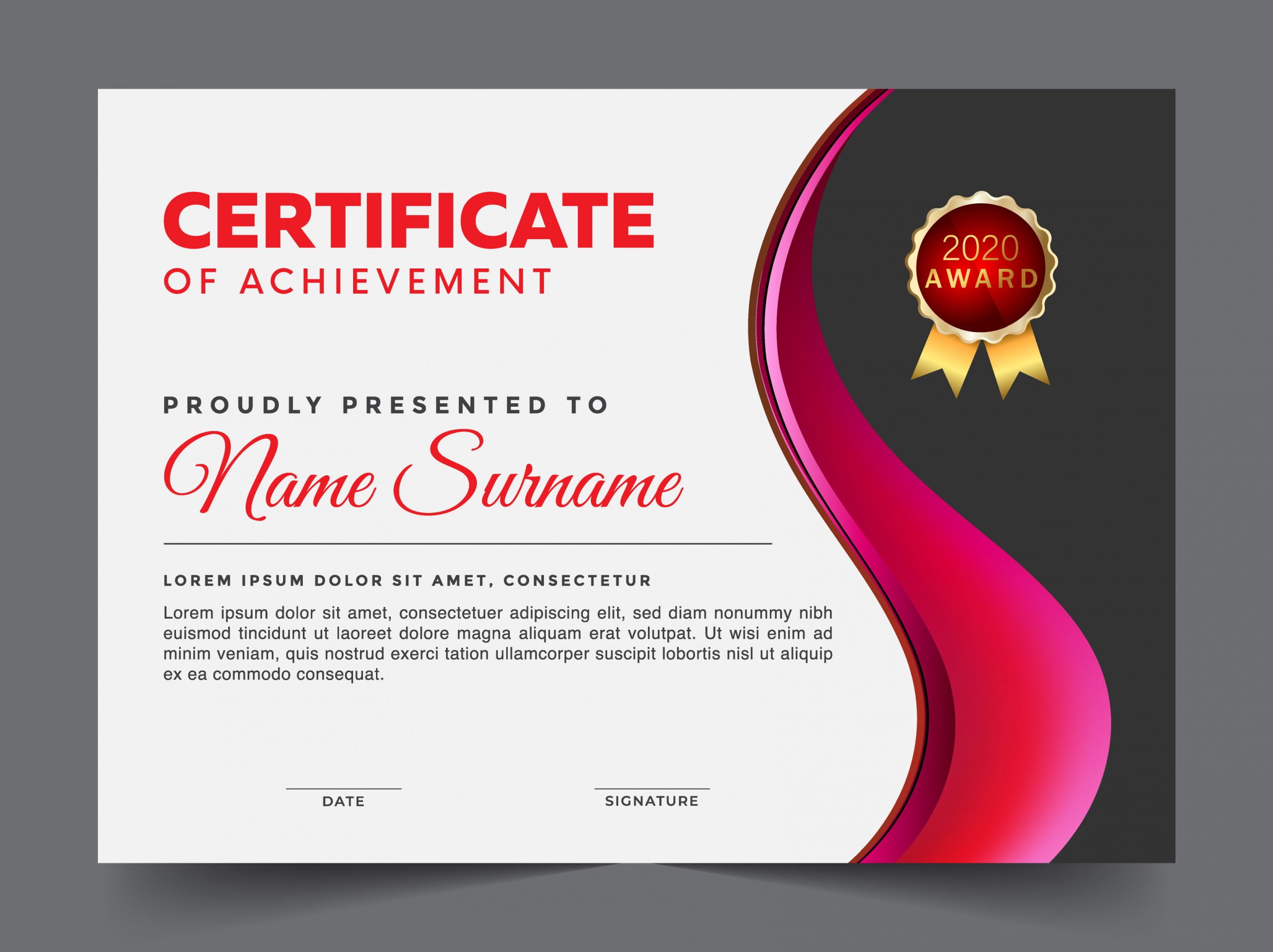 design a certificate template
