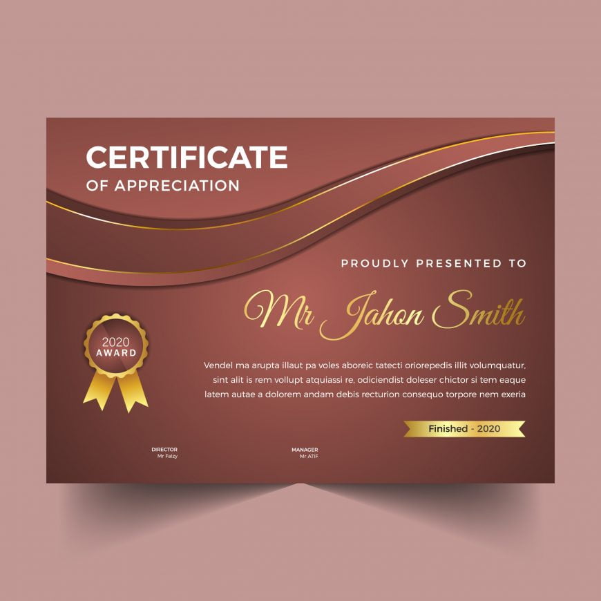 👏🏆 Professional Business Certificate Template