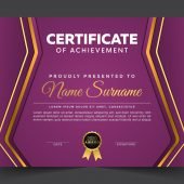 Purple Modern Certificate Design