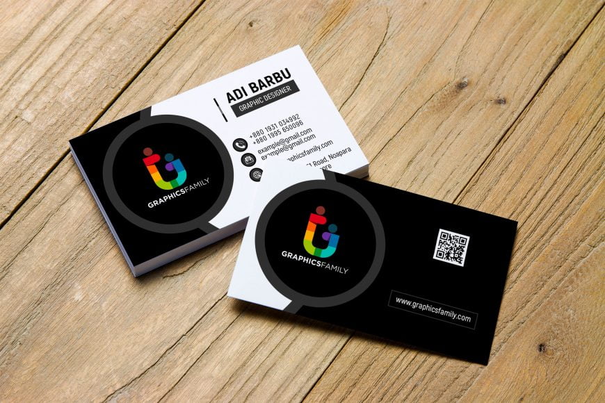 Simple Black and White Business Card Design Download